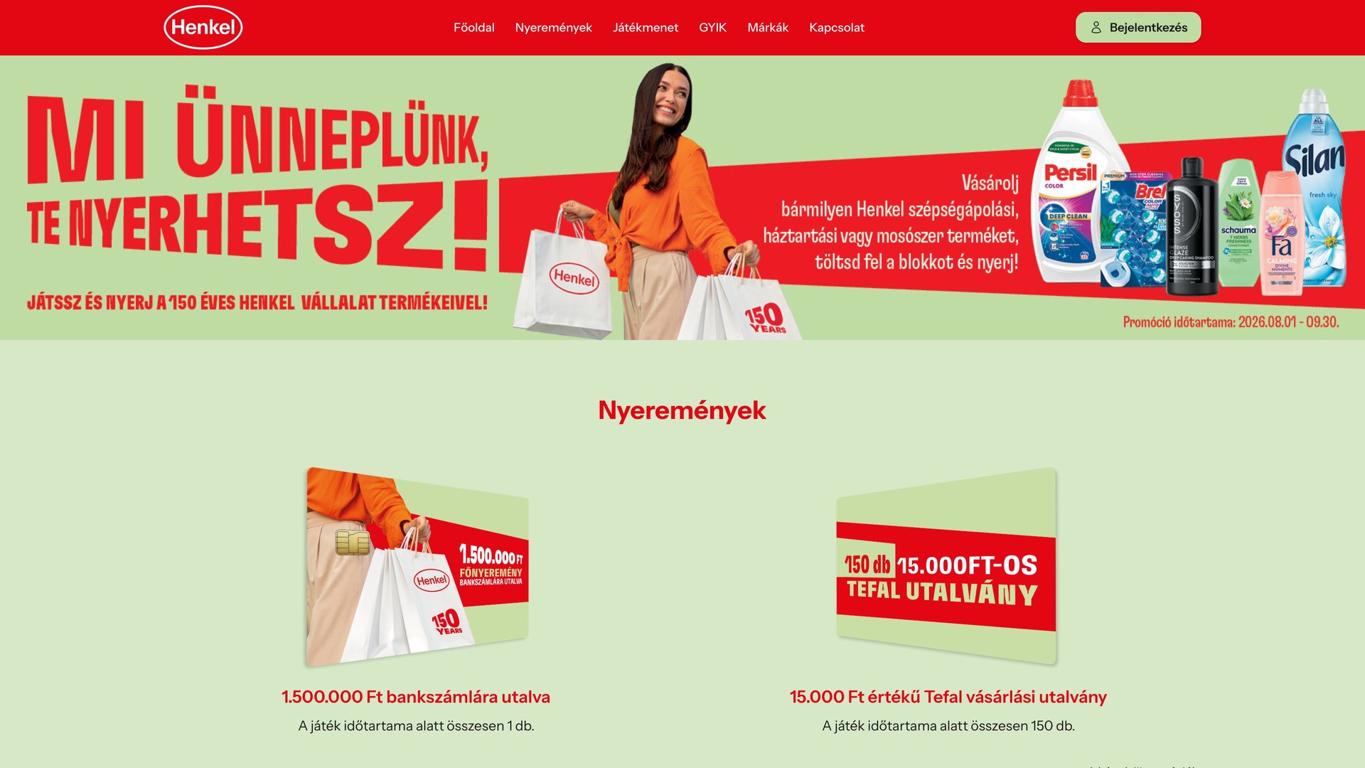 Henkel 150 · Országos