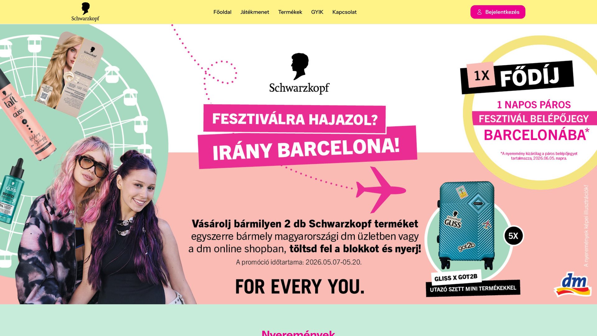 Schwarzkopf – Irány Barcelona!